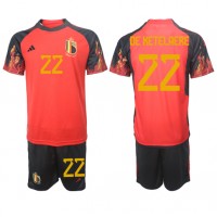 Dětský Fotbalový dres Belgie Charles De Ketelaere #22 MS 2022 Domácí Krátký Rukáv (+ trenýrky)